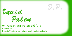 david palen business card